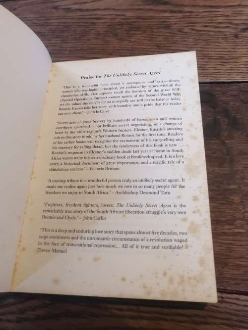 THE UNLIKELY SECRET AGENT - Ronnie Kasrils *signed