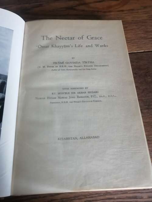 THE NECTAR OF GRACE:  Omar Khayyam`s Life and Works - Swami Govinda Tirtha