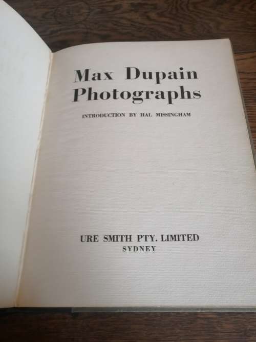 MAX DUPAIN PHOTOGRAPHS -  Signed by Max Dupain