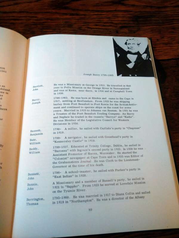 ROLL OF THE BRITISH SETTLERS IN SOUTH AFRICA: Part 1 up to 1826 - E Morse Jones