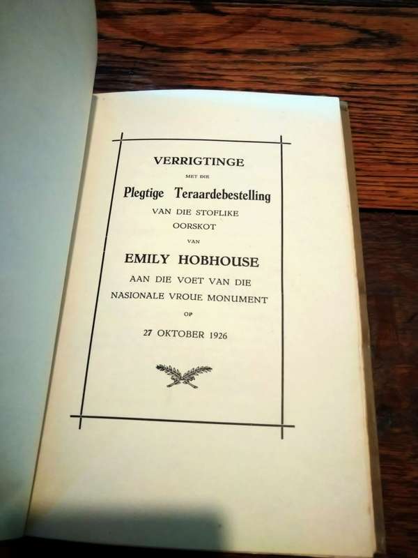 TOT NAGEDAGTENIS VAN EMILY HOBHOUSE - Dr NJ Van Der Merwe