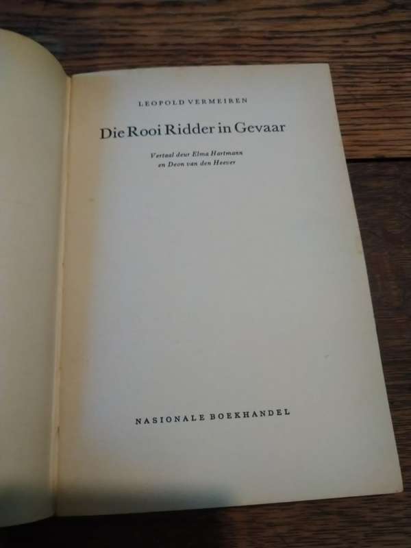 DIE ROOI RIDDER IN GEVAAR -  Leopold Vermeiren