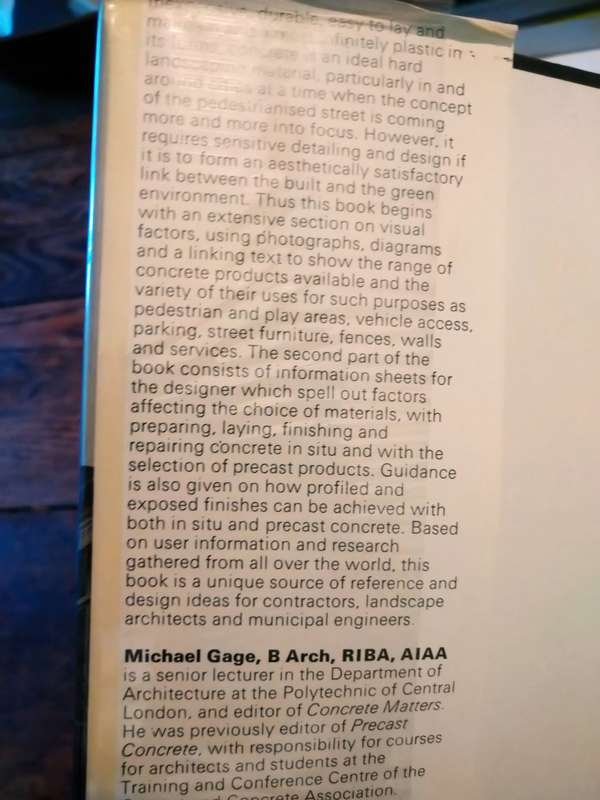 HARD LANDSCAPE IN CONCRETE -  Michael Gage and Maritz Vandenberg