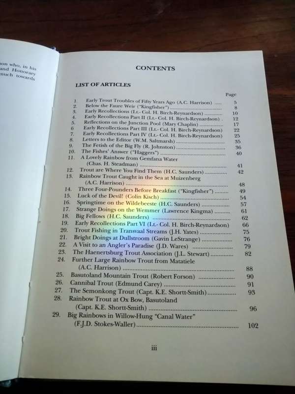 THE TROUT AND THE KINGFISHER -  Malcolm Meintjes (ed) *signed