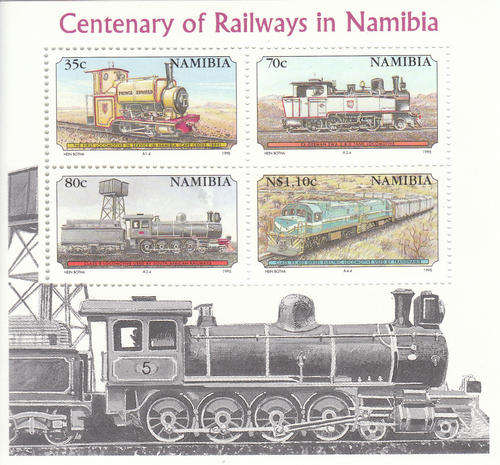 Namibia 1995 Railway centenary m/s um