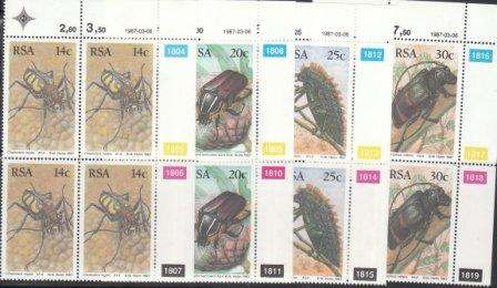 RSA um 1987 SA Beetles c/blocks.  Good buy! SG Cat 8.40 Pounds!