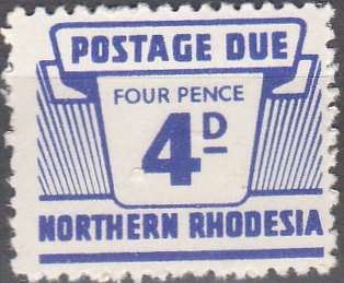 Northern Rhodesia Unmounted mint 1963 Postage Dues SACC Cat R25