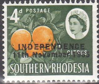 Rhodesia um 1966 Definitives with overprint