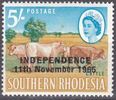 Rhodesia um 1966 Definitives with overprint