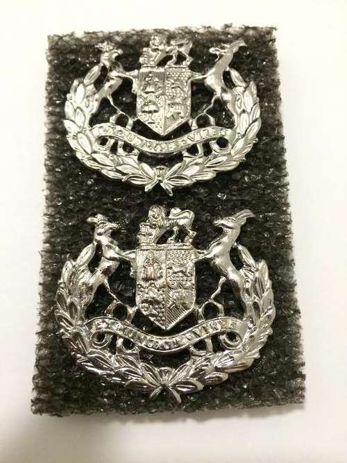 SADF Sergeant Major Class I (WO1) Metal Rank Badge (Pair)