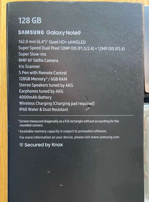 Samsung Galaxy Note 9, 128GB