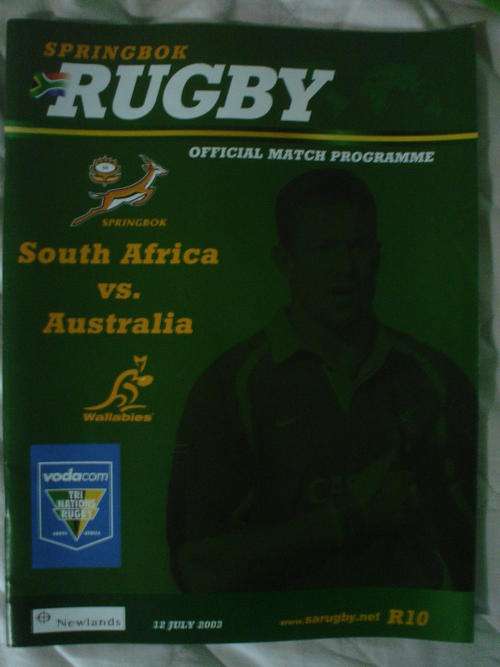 South Africa vs Australia 21 July 2003 Official Match Programme