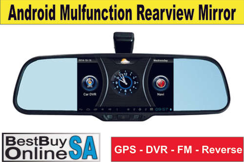 Android Mulfunction Rearview Mirror, GPS, 1080P DVR, BT, FM, MP5, Reversing Camera, Wifi - M-500GPSX