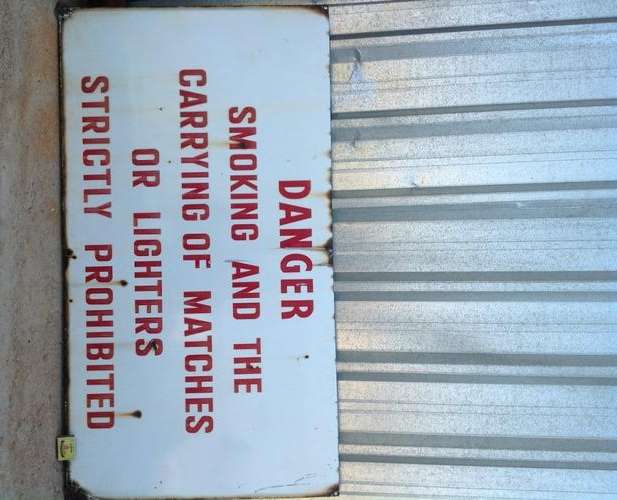 REDUCED!!!!!!!! 100% ORIGINAL RARE DANGER ENAMEL METAL SIGN - VERY LARGE
