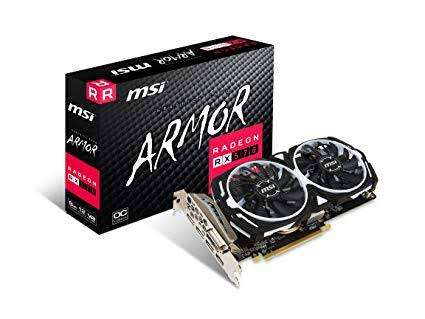 **MSI ARMOR RX570 8GB OC GRAPHICS CARD** EXCELLENT CONDITION ** ORIGINAL PACKAGING**
