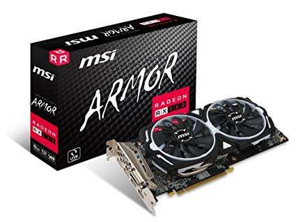 **MSI ARMOR RX580 8GB OC GRAPHICS CARD** EXCELLENT CONDITION ** ORIGINAL PACKAGING**WARRANTY**