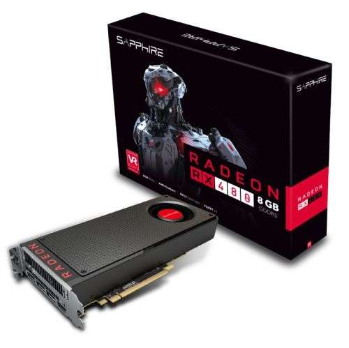 **SAPPHIRE RX480 8GB ** GAMING GRAPHICS CARD** WARRANTY ** REFURBISHED **