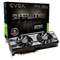 EVGA GeForce GTX 1070 SC 8G GAMING BLACK EDITION  - GAMING GRAPHICS CARD