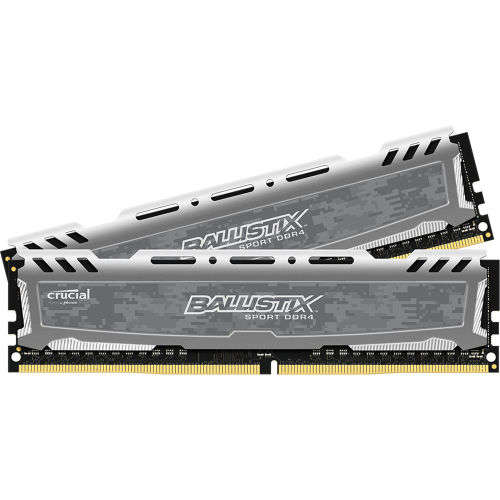 CRUCIAL BALLISTIX SPORT (GREY/SILVER) - 16GB  (2x8GB) DDR4 2400MHz