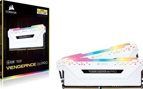 CORSAIR VENGEANCE RGB PRO ** GAMING RAM (WHITE) ** 16GB (2x8GB) 3200MHZ DDR4 **