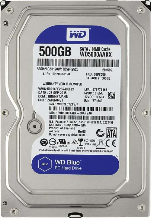 WESTERN DIGITAL BLUE ** 500GB HARD DRIVE ** GOOD CONDITION ** WARRANTY **
