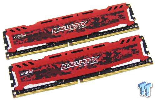 CRUCIAL BALLISTIX SPORT (RED) - 16GB  (2x8GB) DDR4 2400MHz ** GOOD CONDITION ** WARRANTY
