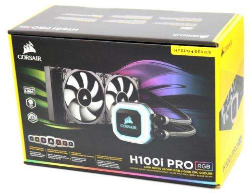 CORSAIR H100i PRO RGB 240MM  ** LIQUID CPU COOLER ** EXCELLENT CONDITION ** WARRANTY **