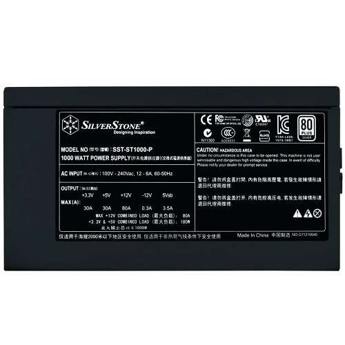 SILVER STONE ST1000-P ** DESKTOP POWER SUPPLY ** 80+ SILVER ** GOOD CONDITION ** WARRANTY **