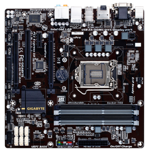 GIGABYTE GA-Q87M-D2H ** GAMING MOTHERBOARD ** EXCELLENT CONDITION ** WARRANTY **