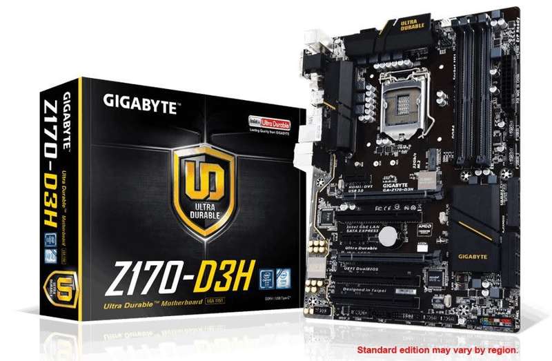 GIGABYTE GA - Z170 - D3H ** GAMING MOTHERBOARD ** EXCELLENT CONDITION ** WARRANTY **