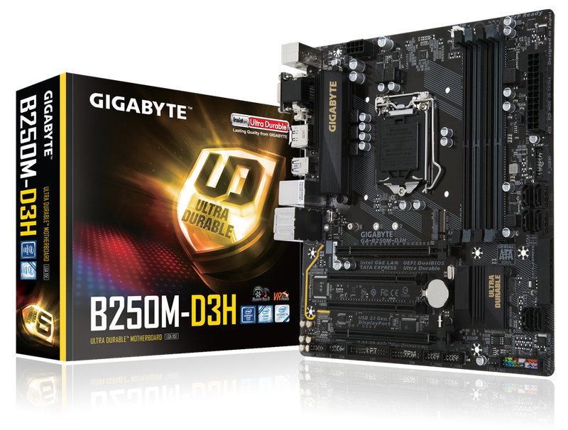 GIGABYTE GA-B250M-D3H ** GAMING MOTHERBOARD ** EXCELLENT CONDITION ** WARRANTY **
