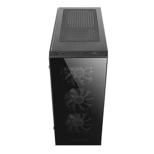 ANTEC NX210 GAMING PC CASE ** 4x120MM RED DRAGON FANS INC. ** GLASS SIDE PANEL ** GOOD CONDITION **
