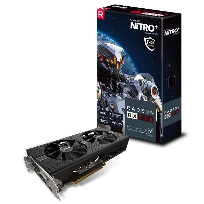SAPPHIRE RX570 4GB NITRO+ ** GAMING GRAPHICS CARD ** GOOD CONDITION ** WARRANTY **