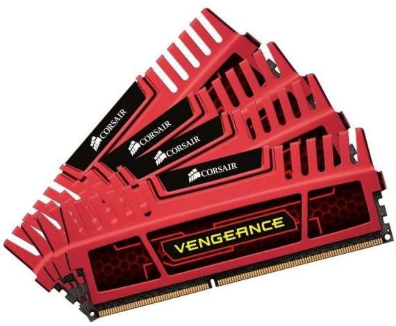 CORSAIR VENGEANCE DDR3 16GB (4x4GB) 1866MHz (RED) ** GAMING RAM ** GOOD CONDITION ** WARRANTY **