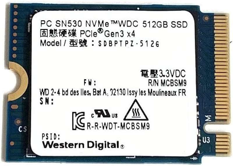 WESTERN DIGITAL PC SN530 512GB NVMe  SSD ** EXCELLENT CONDITION ** WARRANTY **