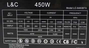 PROLINE PC CASE + 450W L&C POWER SUPPLY ** GOOD CONDITION ** WARRANTY **