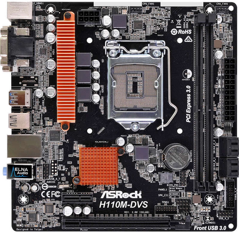 ASROCK H110M-DVS  ** GAMING MOTHERBOARD ** GOOD CONDITION ** WARRANTY **