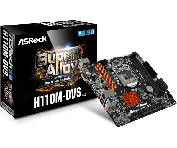 ASROCK H110M-DVS  ** GAMING MOTHERBOARD ** GOOD CONDITION ** WARRANTY **