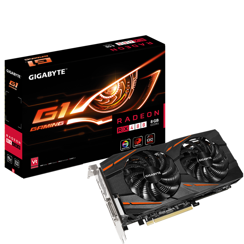 GIGABYTE RX 480 G1 GAMING 8GB ** GAMING GRAPHICS CARD ** GOOD CONDITION ** WARRANTY **