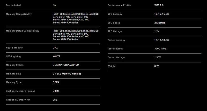 CORSAIR DOMINATOR PLATINUM DDR4 16GB (2X8GB) 3200MHZ ** GAMING RAM ** GOOD CONDITION ** WARRANTY **