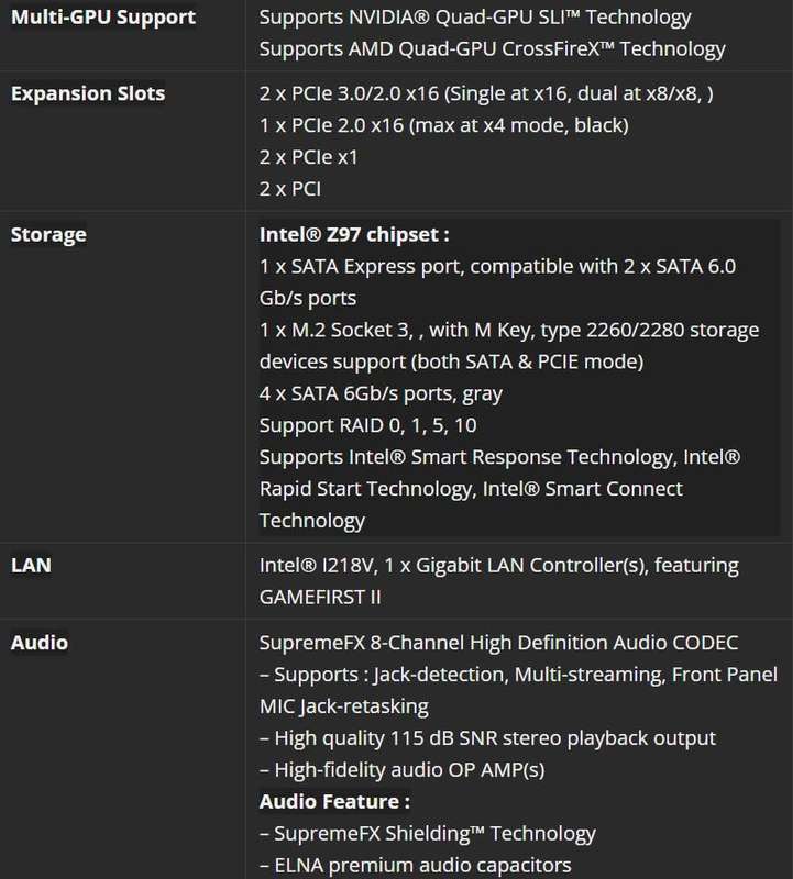 ASUS Z97-PRO GAMER ** GAMING MOTHERBOARD ** GOOD CONDITION ** WARRANTY **