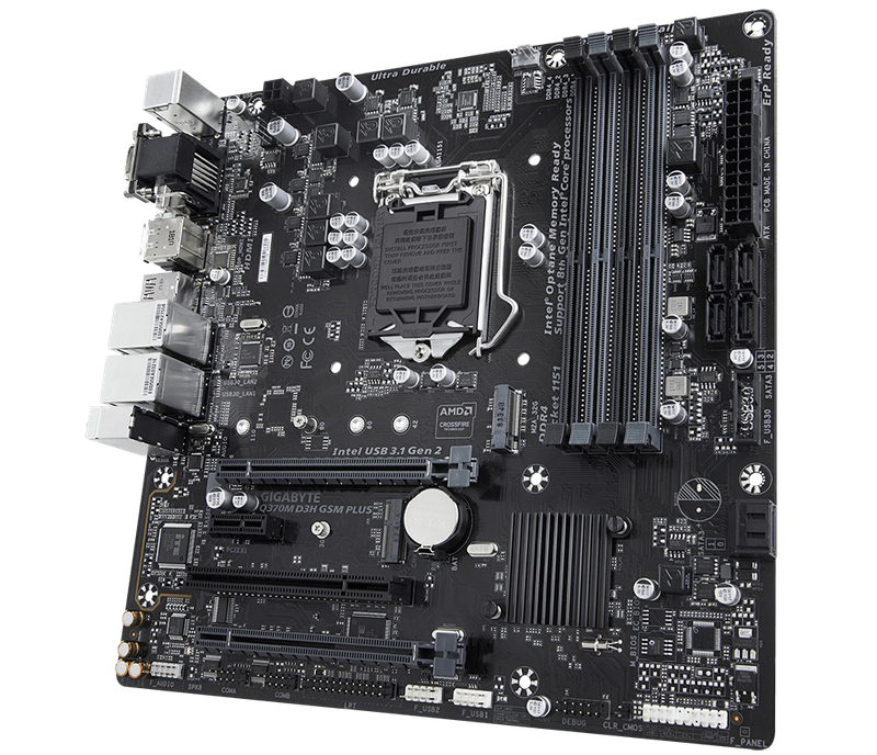 GIGABYTE Q370M D3H GSM PLUS(8TH/9TH GEN) ** GAMING MOTHERBOARD ** GOOD CONDITION ** WARRANTY **