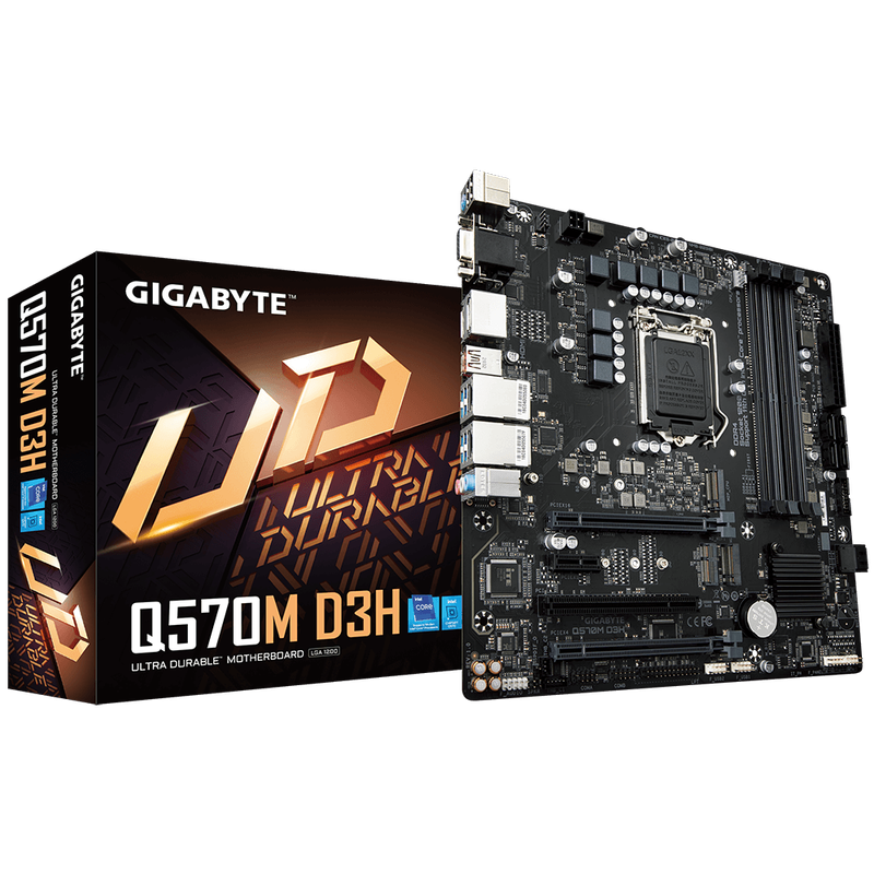 GIGABYTE Q570M D3H ** GAMING MOTHERBOARD ** EXCELLENT CONDITION ** WARRANTY **
