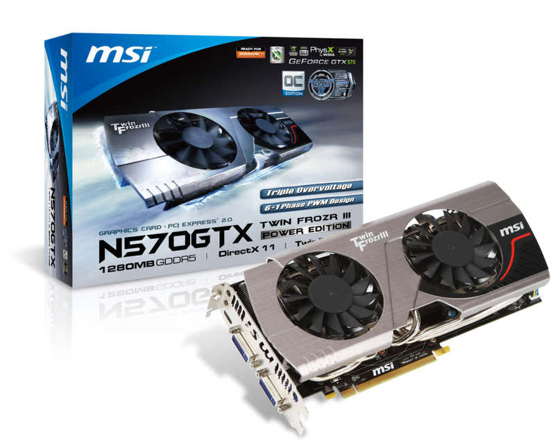 MSI GTX 570 TWIN FROZR III OC ** GAMING GRAPHICS CARD  ** GOOD CONDITION ** WARRANTY **