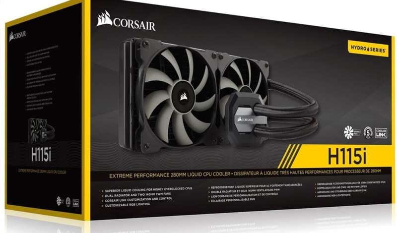 CORSAIR HYDRO SERIES H115i ** PERFORMANCE LIQUID CPU COOLING  ** GOOD CONDITION ** WARRANTY **