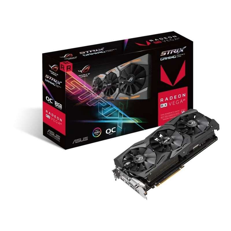 ASUS ROG STRIX VEGA 64 OC 8GB  ** GAMING GRAPHICS CARD  ** WARRANTY ** GOOD CONDITION **