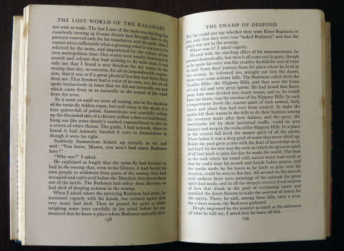 Laurens van der Post, 'The Lost World of the Kalahari' First printing 1958 Hogarth