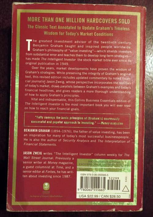 Benjamin Graham. The Intelligent Investor. Introduced by Warren Buffett. Revised edition