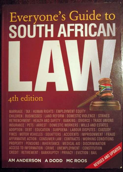 Everyone's Guide to South African Law (2016) NEW Anderson, Dodd, Roos