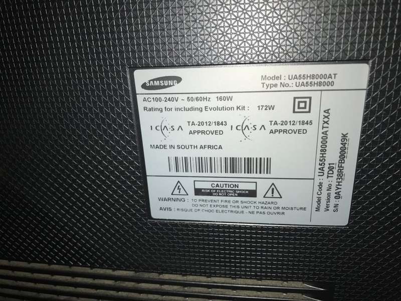 BROKEN 55" curved 3D LED FHD TV for sale (for parts/other)